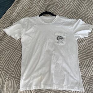 Chrome Hearts White Short Sleeve Tee with Pocket Design